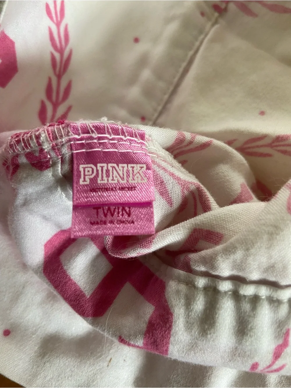 Vintage PINK Victoria's Secret Pink Cotton Sheet Set